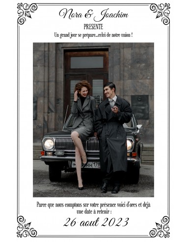 Faire-part Mariage Ticket de cinéma - Collection Nora