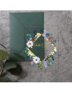 Acrylic Wedding Invitations & Invites Online - EWI  Faire part mariage,  Carte invitation mariage, Invitations de mariage traditionnel